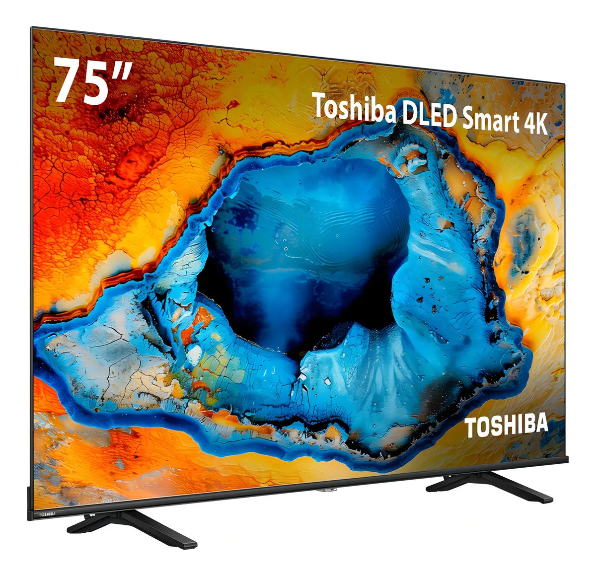Smart Tv Dled 75 4k Toshiba Vidaa 4 Hdmi 2 Usb Wi-fi Tb033m